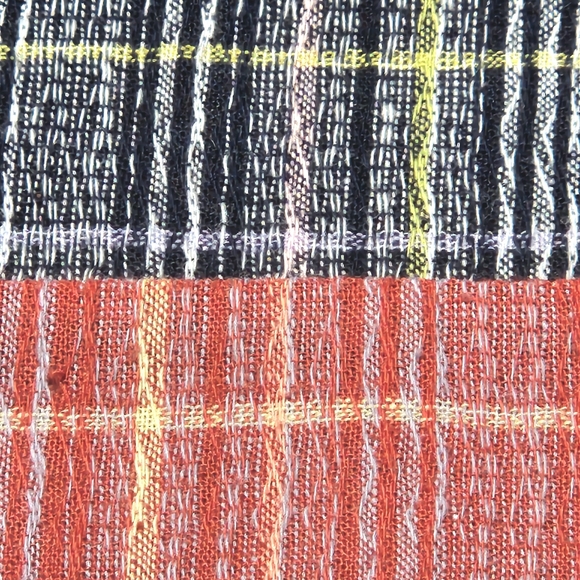 Mordenmiss Artisan Linen Patchwork Dress | Oversized Wabi-Sabi 26” P2P - Picture 11 of 12